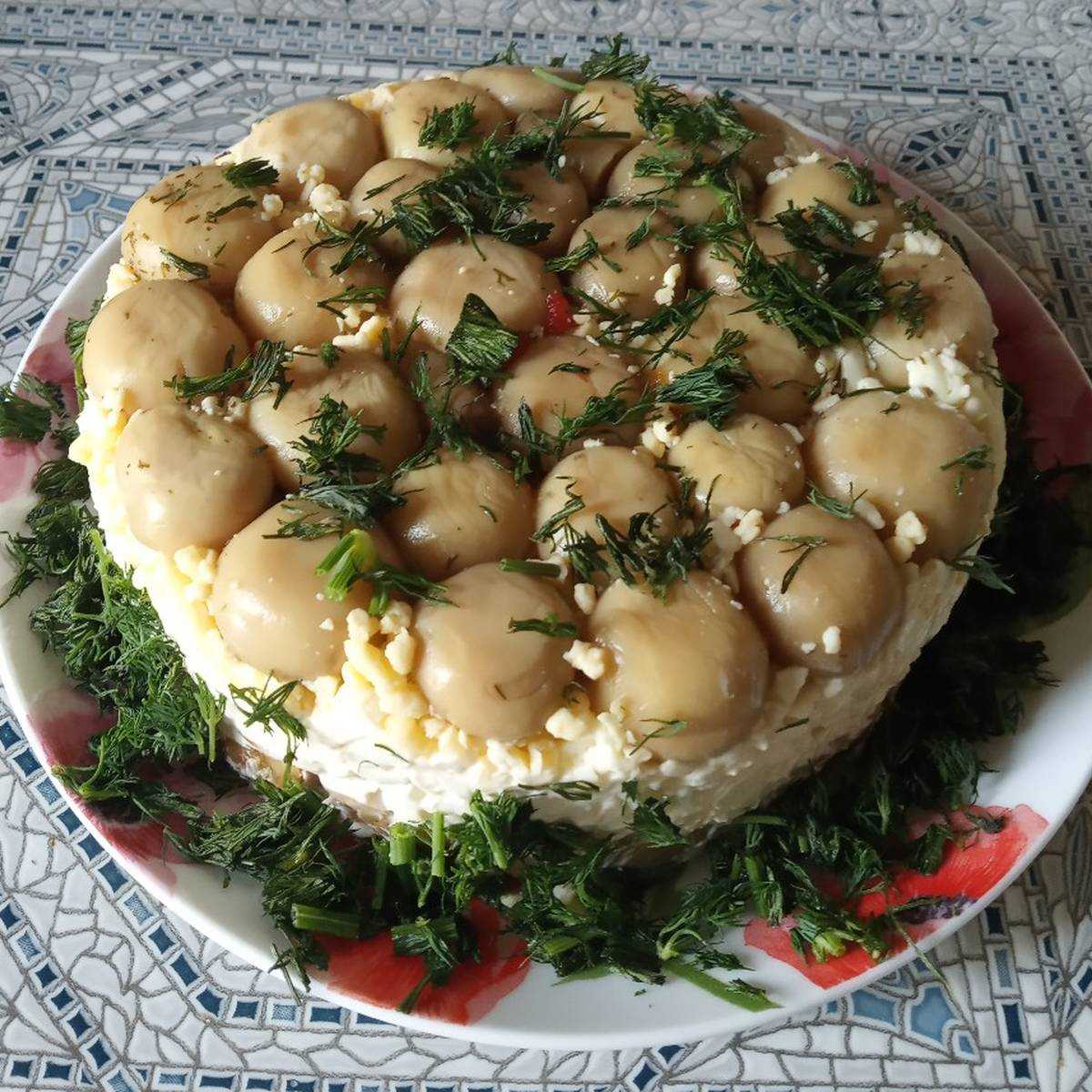 Под шубой с грибами салат рецепт с