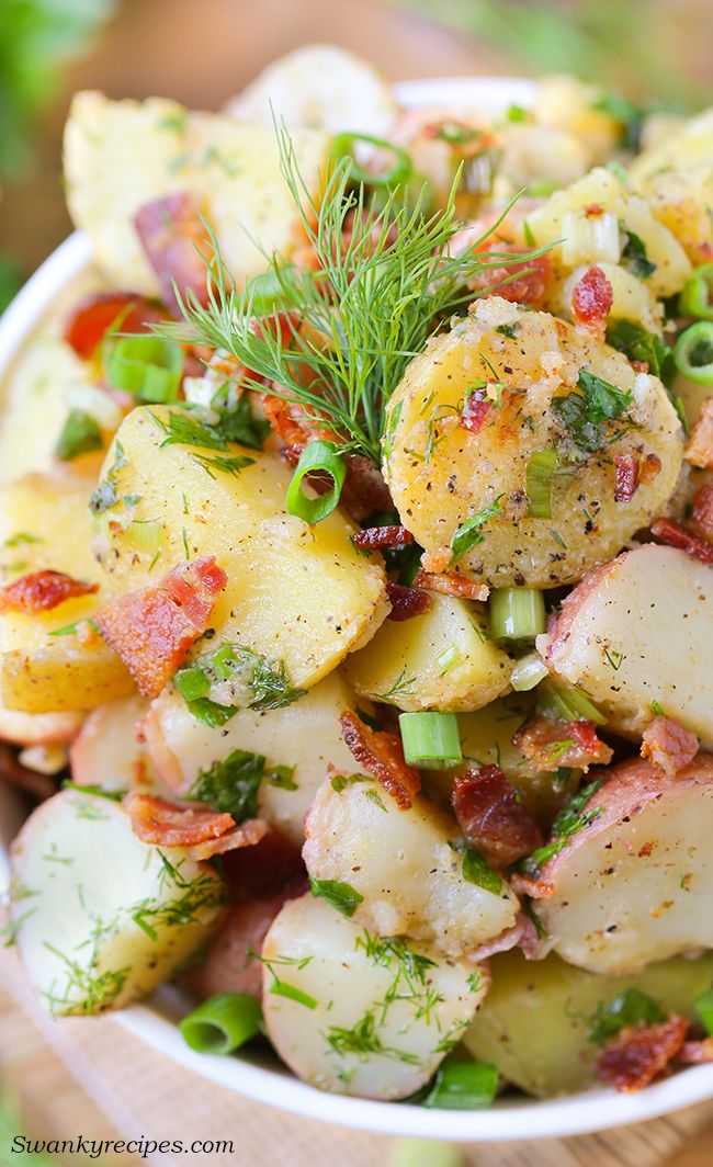Как приготовить тёплый картофельный салат | меню недели