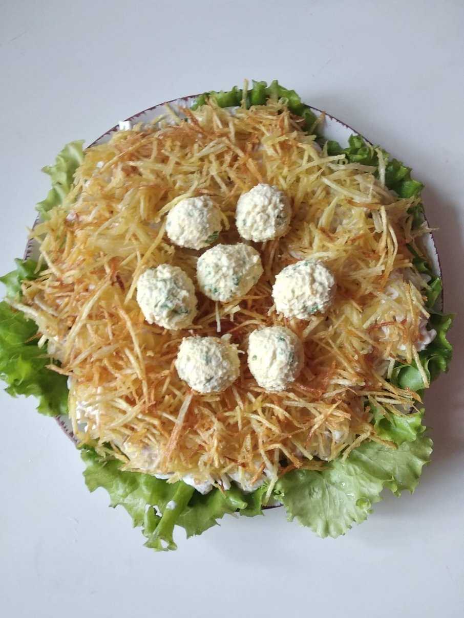 Салат гнездо глухаря рецепт с фото