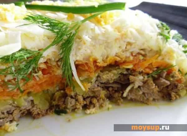 Салат с куриной печенью, яйцом, маринованными огурцами рецепт с фото пошагово и видео - 1000.menu