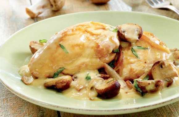Курица с грибами в сметанном соусе: вкусный и быстрый рецепт на сковороде