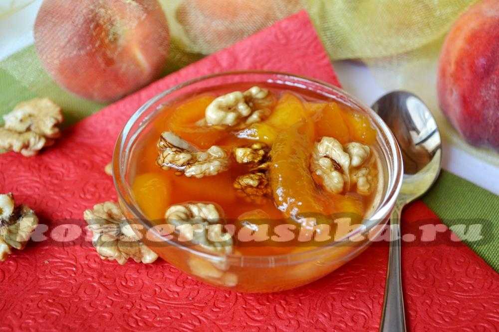 Варенье из персиков с миндалём рецепт с фото - 1000.menu