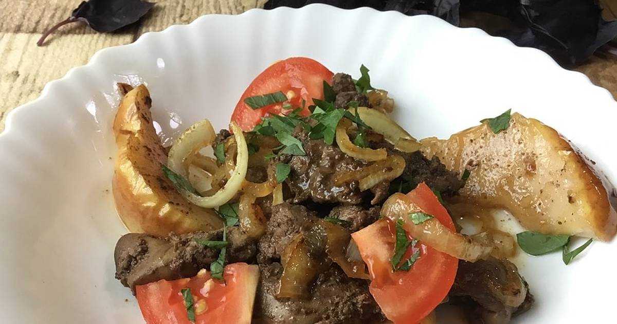 Салат с куриной печенью и грушей - пошаговый рецепт приготовления с фото