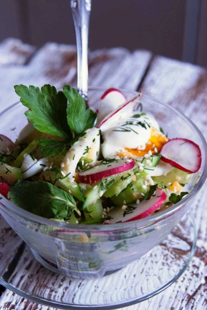 Картофельный салат с редисом