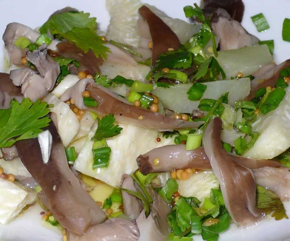 Как приготовить салат с грибами вешенками: поиск по ингредиентам, советы, отзывы, пошаговые фото, подсчет калорий, изменение порций, похожие рецепты