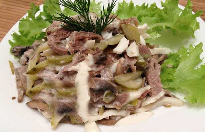 Салат из языка свиного рецепт простой вкусный с фото