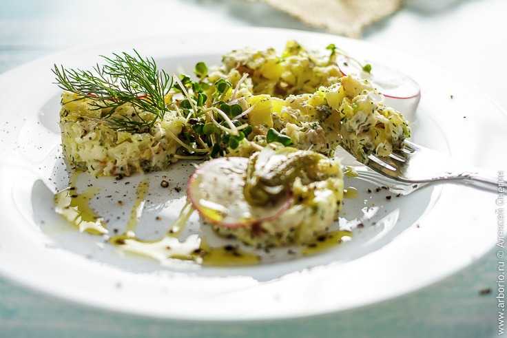 Салат с рыбой горячего копчения - сытная закуска для праздничного застолья: рецепт с фото и видео