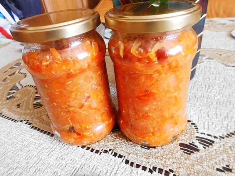 Салат зимние заготовки кабачки в томатном соусе