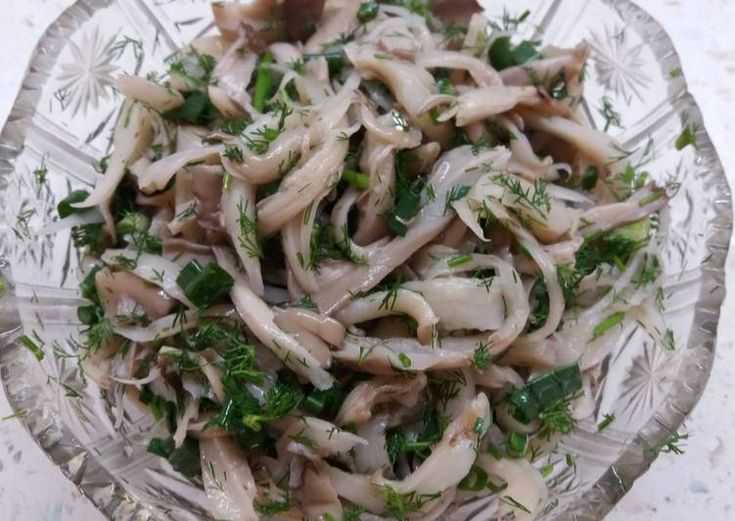 Салат с вешенками: рецепты с фото пошагово