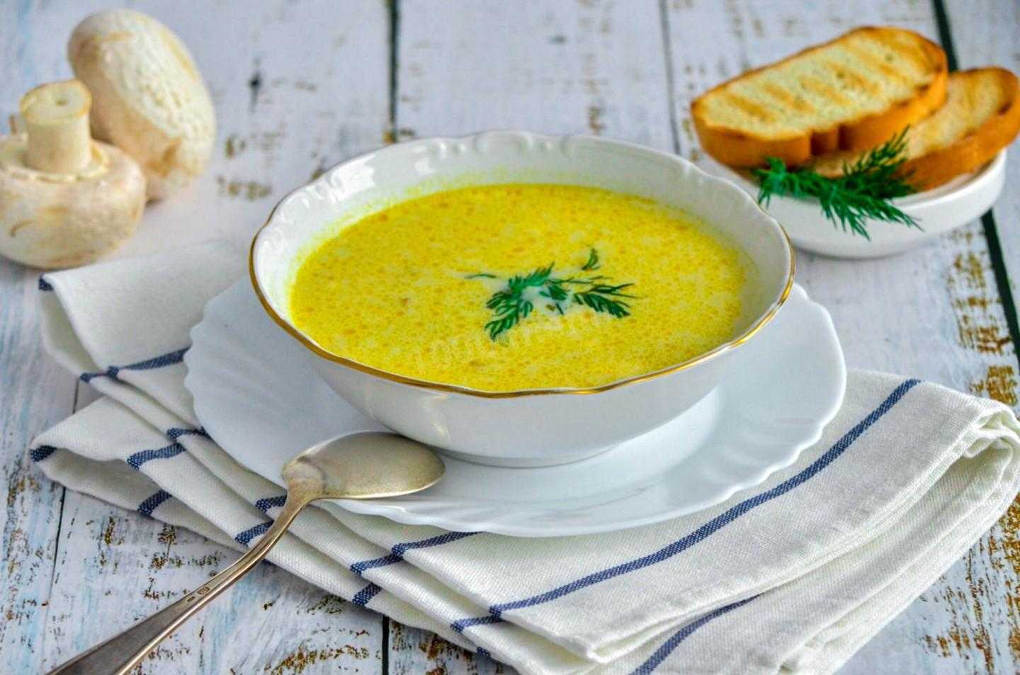 Грибной суп из шампиньонов с плавленным сыром - оригинальный и неповторимый вкус: рецепт с фото и видео