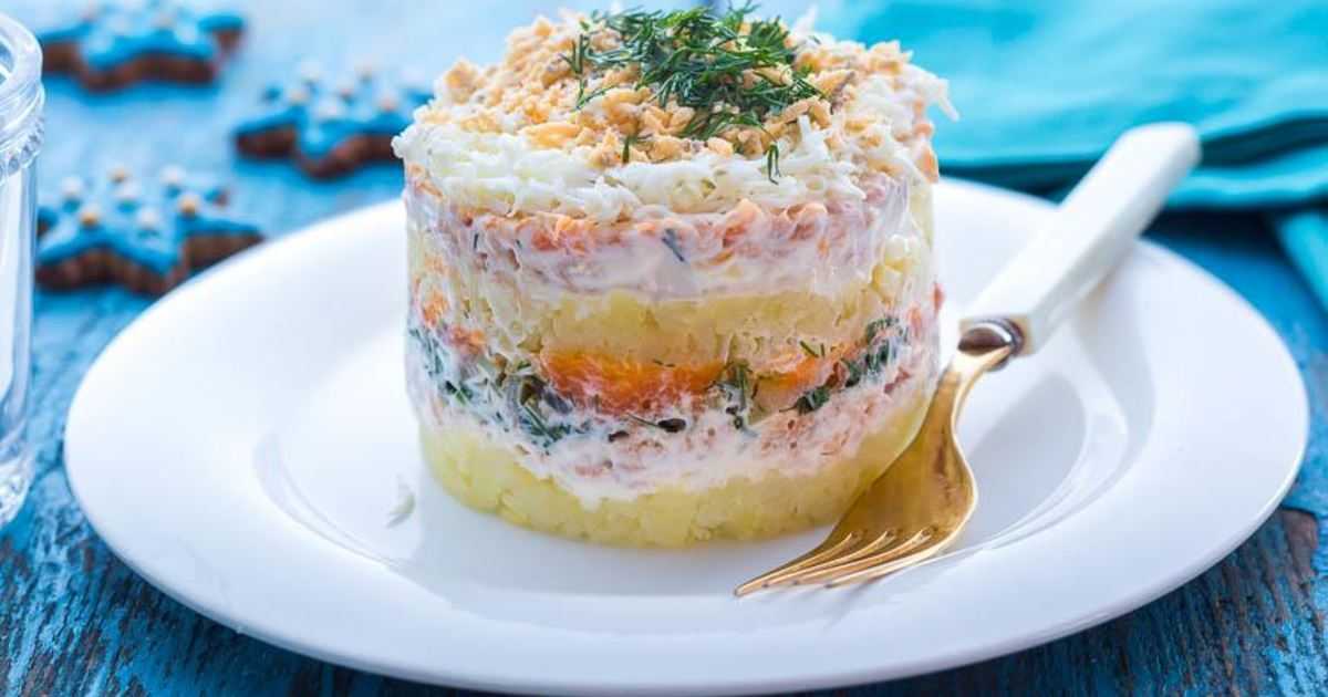 Салат мимоза с рыбными консервами классический рецепт с фото пошагово и видео - 1000.menu
