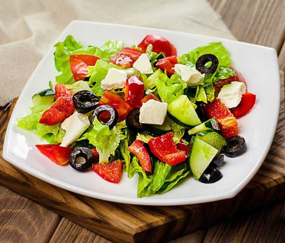 Греческий салат рецепт классический (здесь) с фото пошагово