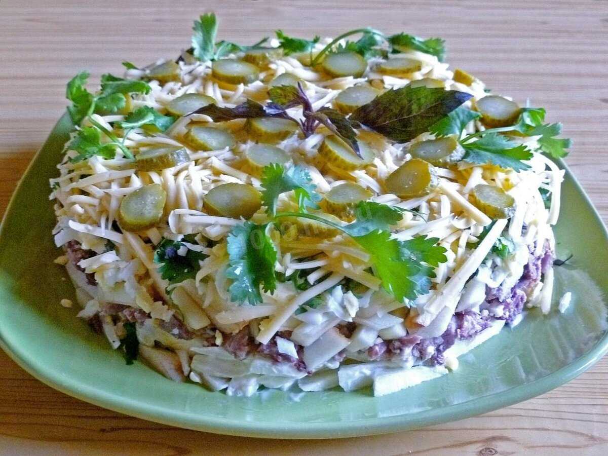 "татарский" салат: рецепт с фото