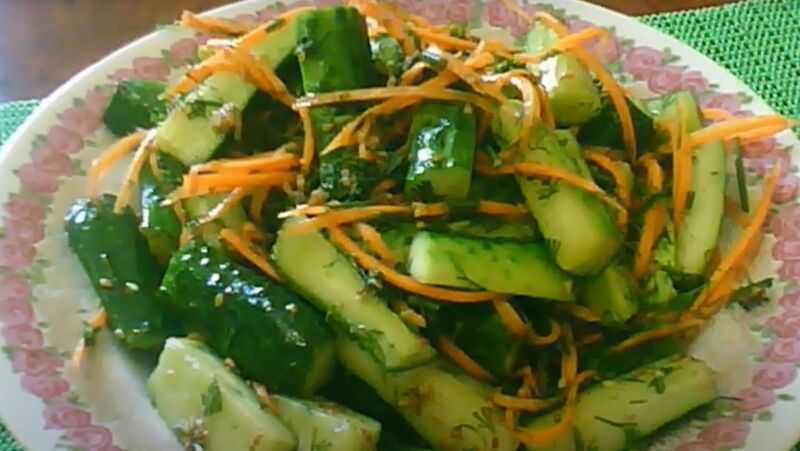 Салат огурцы по-корейски на зиму с морковью рецепт с фото пошагово - 1000.menu