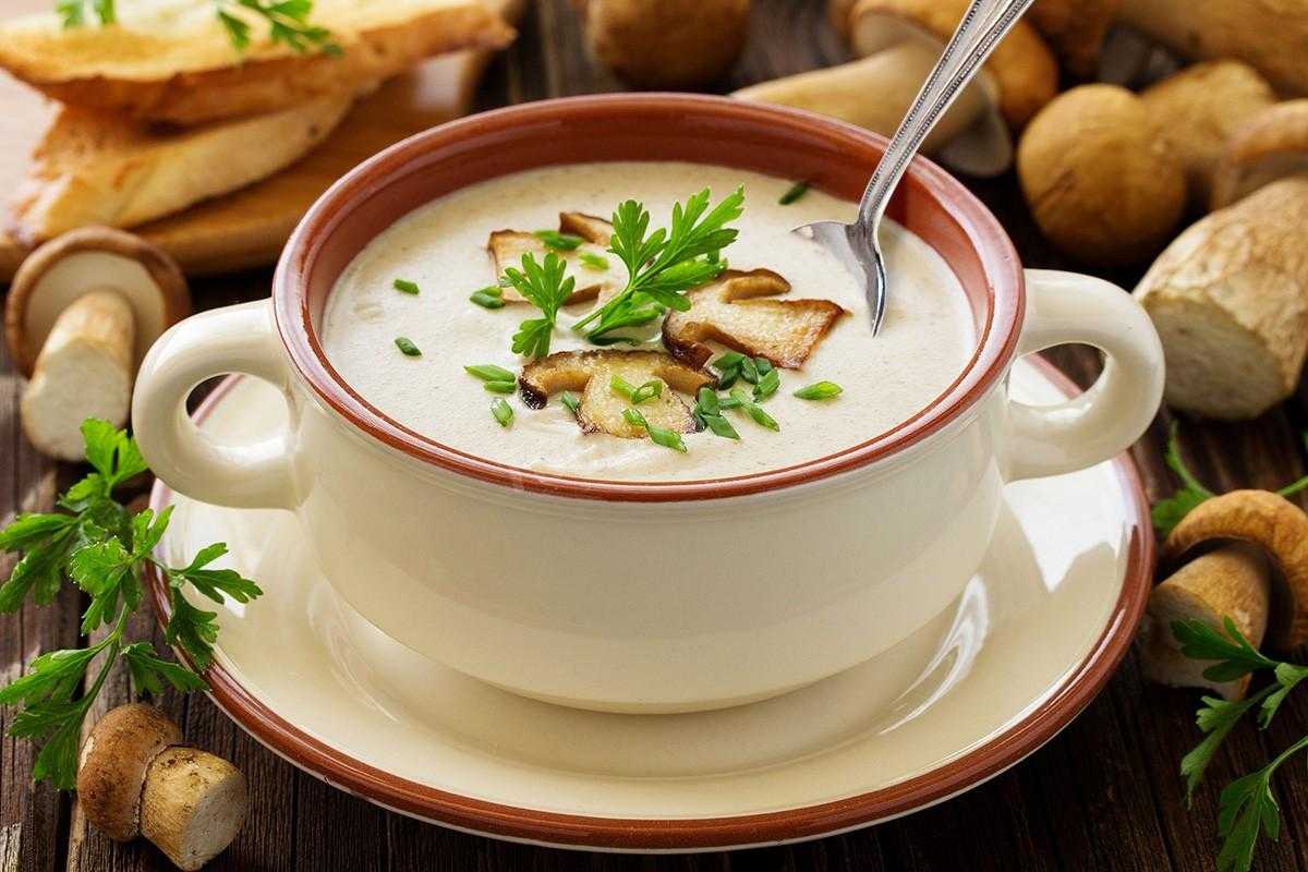Сырный суп с белыми грибами рецепт с фото - 1000.menu