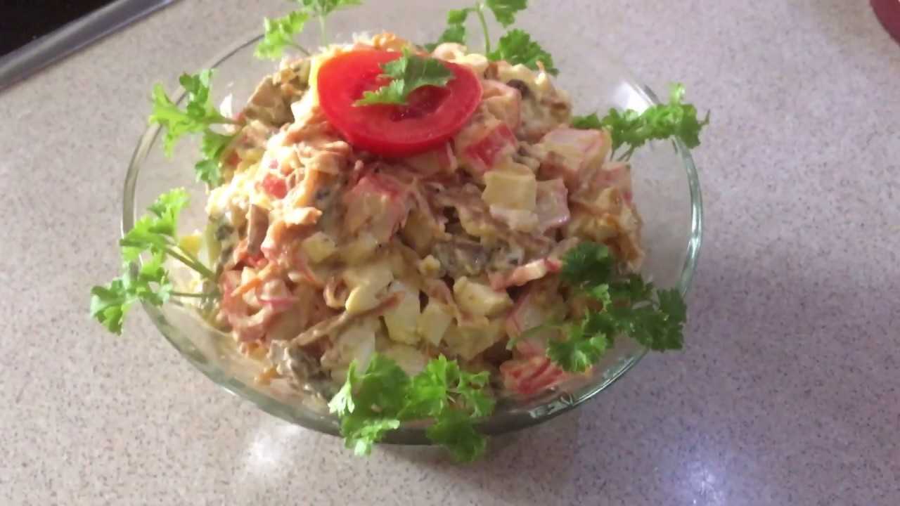 Диетический салат из крабовых палочек для похудения