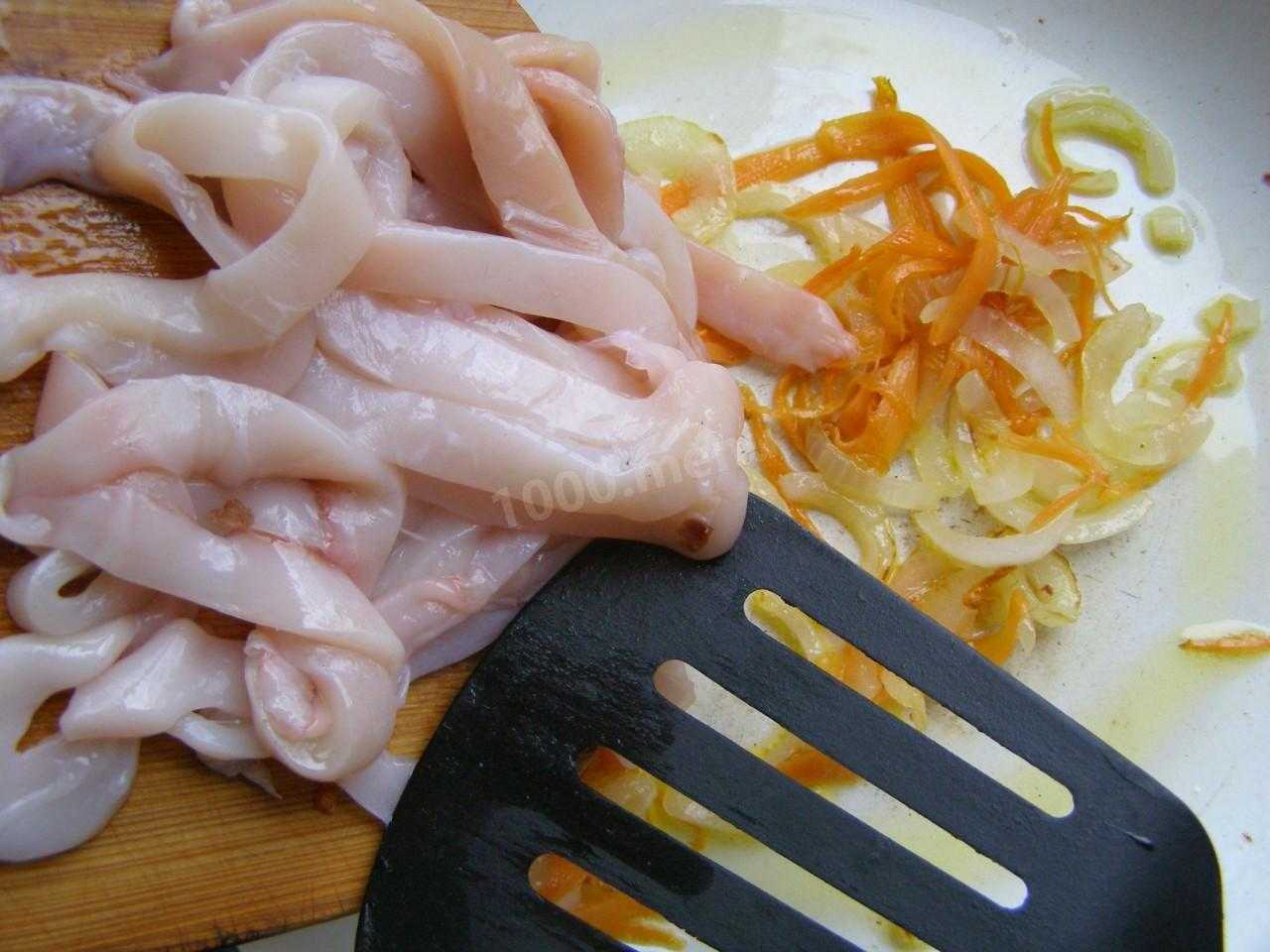 Как приготовить салат кальмары с луком и морковкой: поиск по ингредиентам, советы, отзывы, подсчет калорий, изменение порций, похожие рецепты