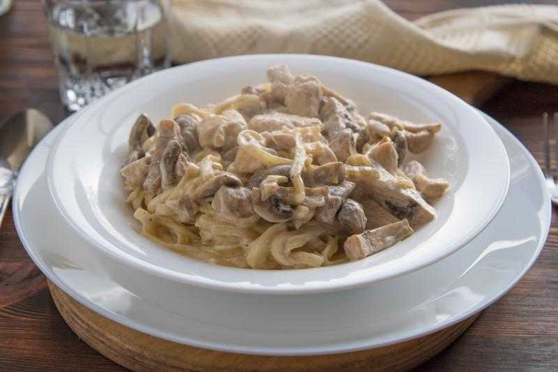 Фетучини с курицей и грибами, пошаговый рецепт