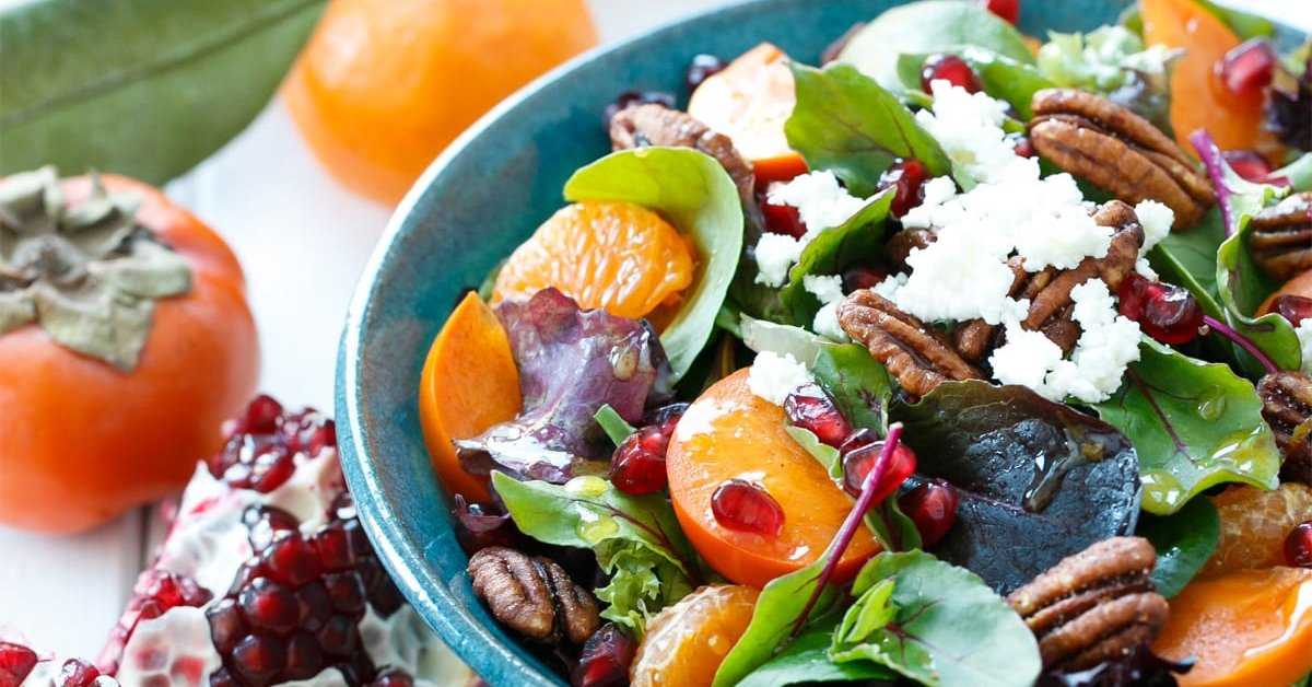 Салат с хурмой - простые и вкусные рецепты