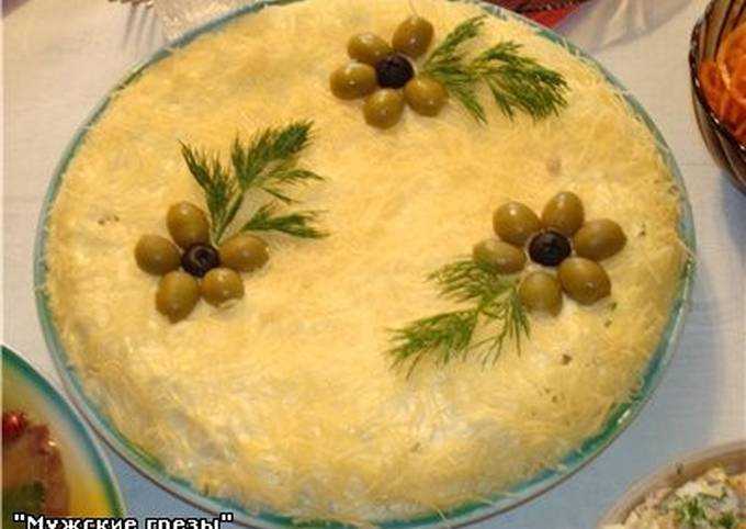 Салат «мужской каприз» - вкусная и очень сытная закуска на каждый день и для праздника - будет вкусно! - медиаплатформа миртесен