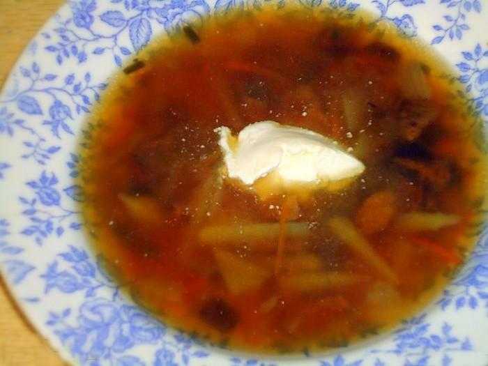 Суп грибной из замороженных грибов с перловкой