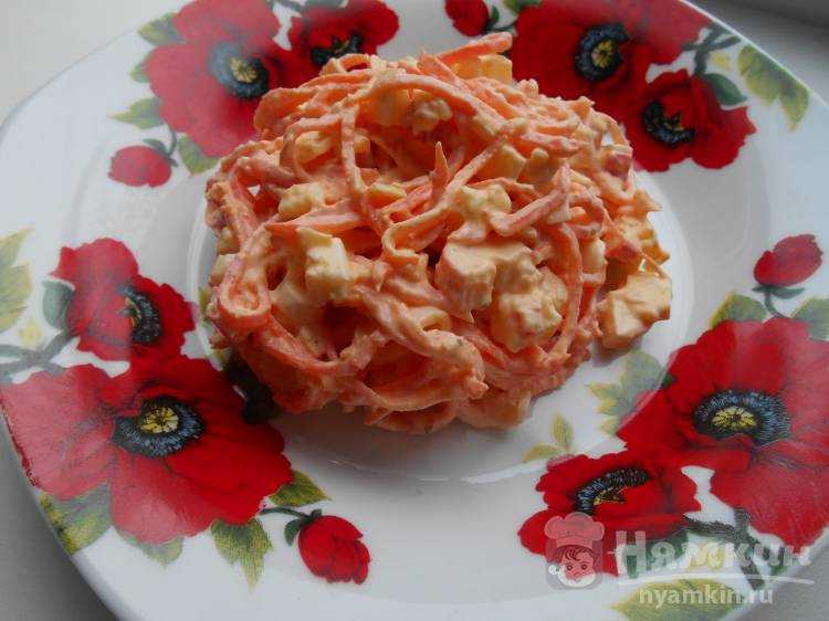 Салат с морковью и крабовыми палочками рецепт с фото пошагово - 1000.menu