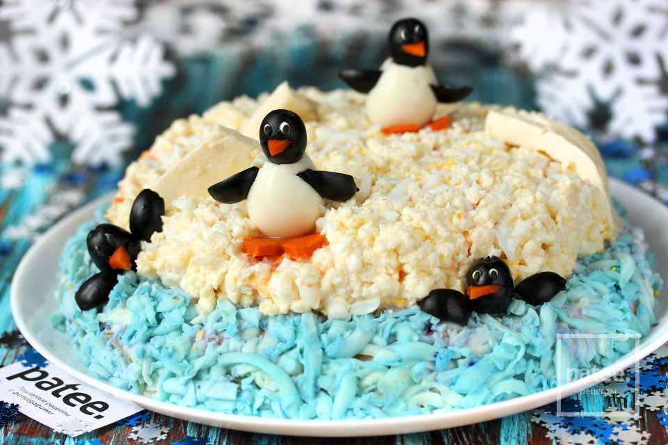 Закуска пингвины пошаговый рецепт с фото