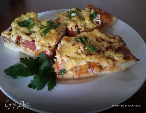 Грибная пицца — готовится с белыми грибами и моцареллой