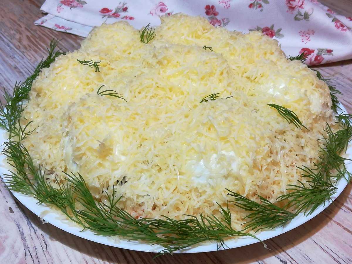 Снежок салат с курицей и