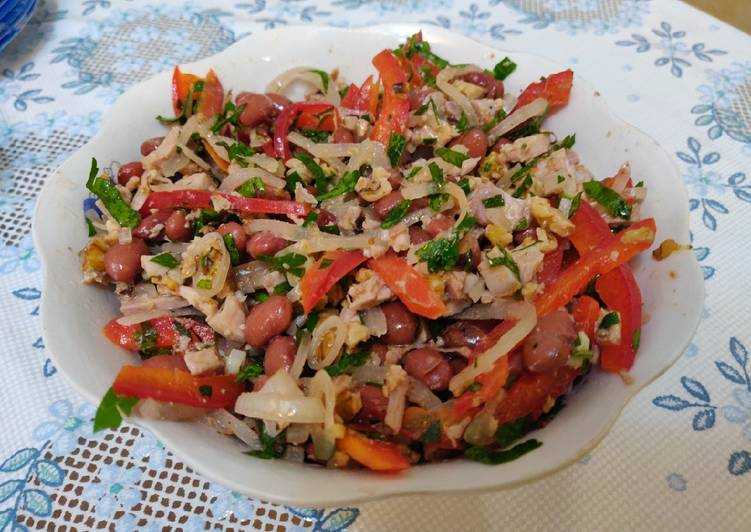 Салат тбилиси говядина красная фасоль болгарский перец рецепт с фото пошагово и видео - 1000.menu