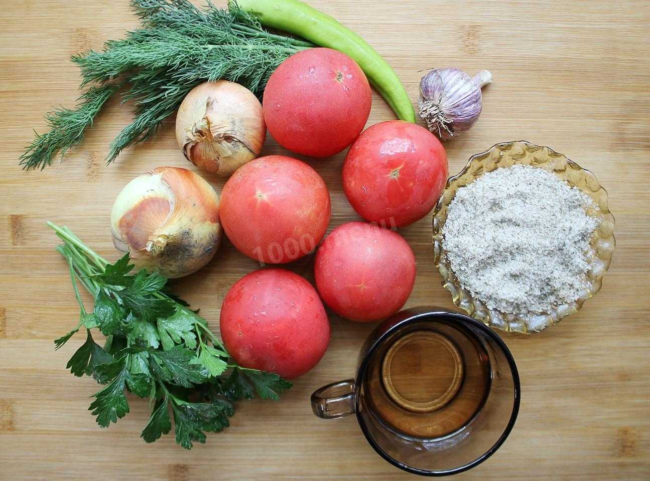 Салат помидоры яйца чеснок рецепт с фото - 1000.menu