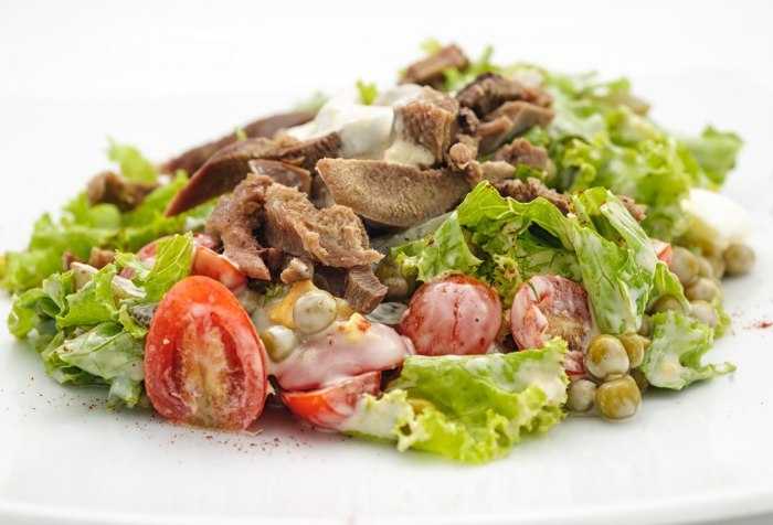 Салат из говяжьего языка с овощами рецепт с фото