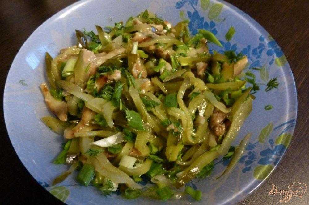 Салат курица грибы огурец
