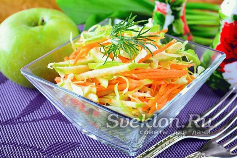 калорийность салата из капусты и моркови