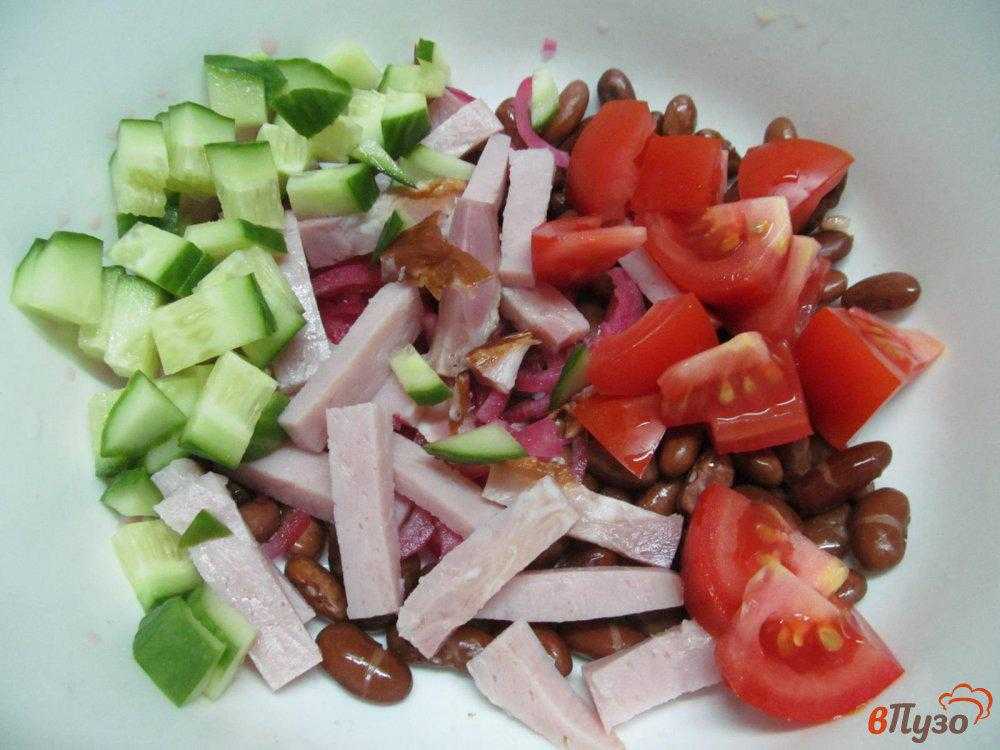 Салат с фасолью и ветчиной – 8 рецептов